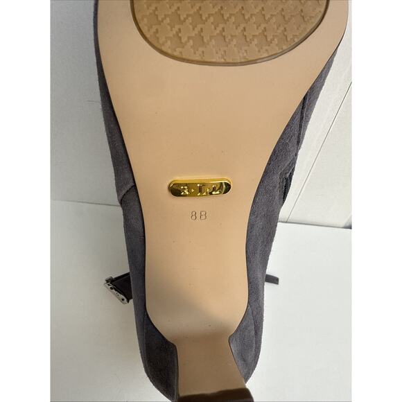 Lauren By Ralph Lauren Brin Gray Suede Ankle Boots Heels Size 8 B NWB - Picture 7 of 11